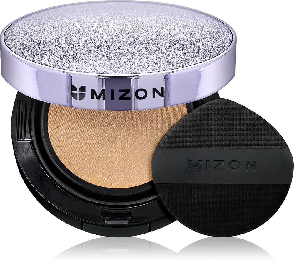 Mizon Vegan Collagen Cushion SPF38 PA++ long-lasting make-up in a sponge with high UV protection Farbton #23 Natural Sand Beige 2x15 g