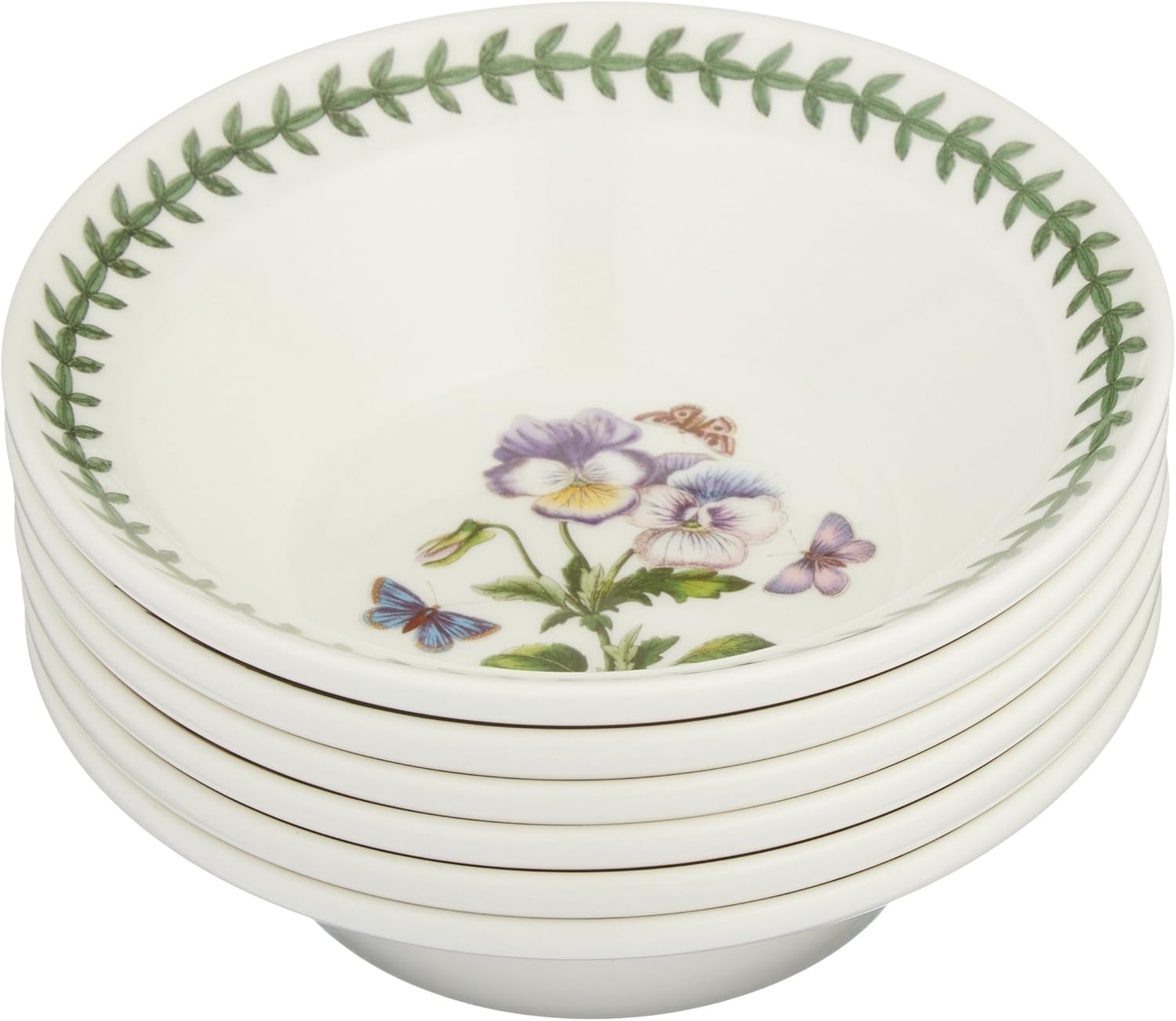 Portmeirion Botanic Garden Oatmeal Bowl, Various Motif - set of 6 , Dia.15cm