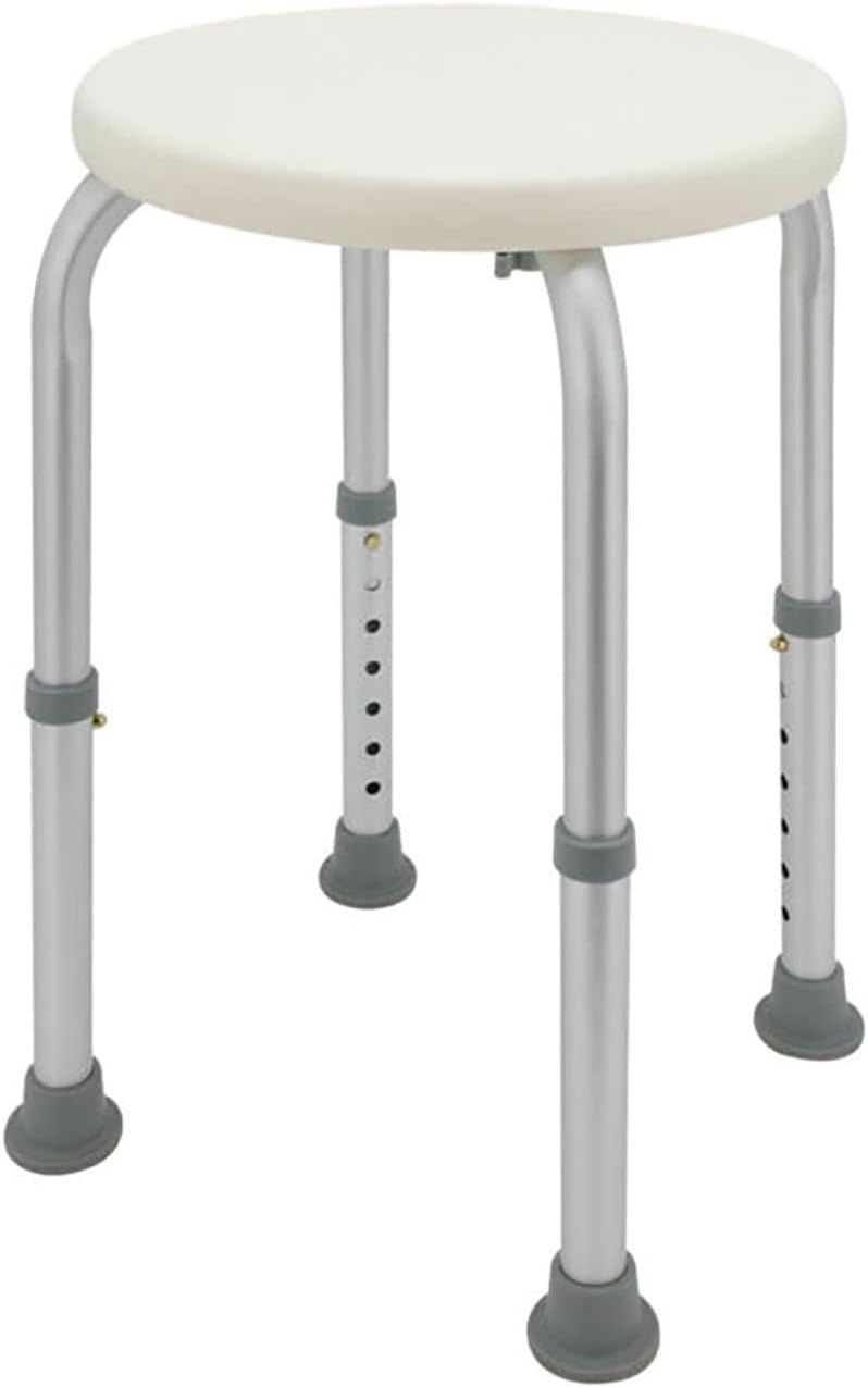Trintion Store Trintion Shower Stool Height Adjustable Bath Stool Seat 36-52 cm with Non-Slip Feet Load Capacity 135 kg for Elderly Children Pregnant Women