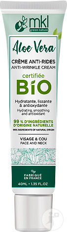 MKL Green Nature Aloe Vera Anti-Wrinkle Cream Face and Neck Organic Tube 40ml