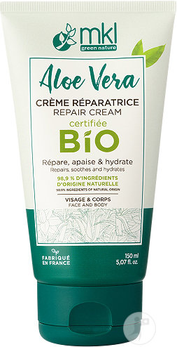 MKL Green Nature Aloe Vera Organic Repair Cream Face Body And Hands Tube 150ml