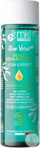 MKL Green Nature Aloe Vera Repairing Body Oil Expert Care Face And Body Organic Bottle 75ml