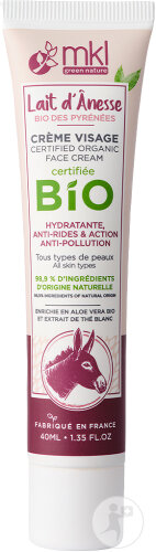 MKL Green Nature Organic Donkey Milk From The Pyrenees Face Cream Tube 40ml