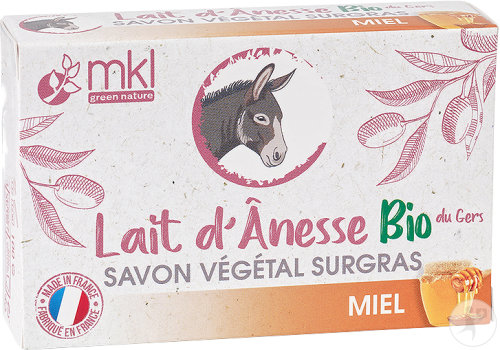 MKL Green Nature Donkey Milk Organic From Gers Moisturizing Soap Honey 100g