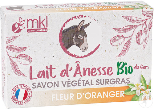MKL Green Nature Donkey Milk Organic From Gers Moisturizing Soap Orange Blossom 100g