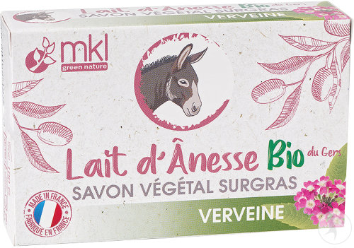 MKL Green Nature Donkey Milk Organic From Gers Moisturizing Soap Lemon Verbena 100g