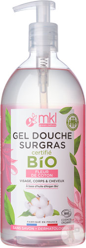MKL Green Nature Extra Rich Organic Shower Gel Cotton Blossom Pump Bottle 1l