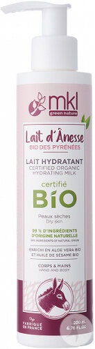 MKL Green Nature Moisturizing Milk for Body and Hands Donkey Milk Pump Bottle 200ml