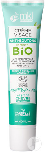 MKL Green Nature Face Cream Against Impurities With Goat Milk Organic Tube 40ml
