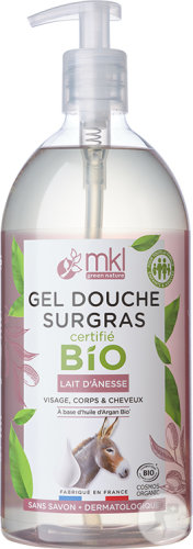 MKL Green Nature Moisturizing Shower Gel Donkey Milk Face Body Hair Organic Pump Bottle 1l