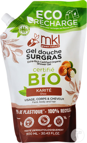 MKL Green Nature Moisturizing Shower Gel Shea Organic Eco Refill Bag 900ml