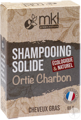 MKL Green Nature Solid Shampoo For Oily Hair Nettles and Charcoal 65g