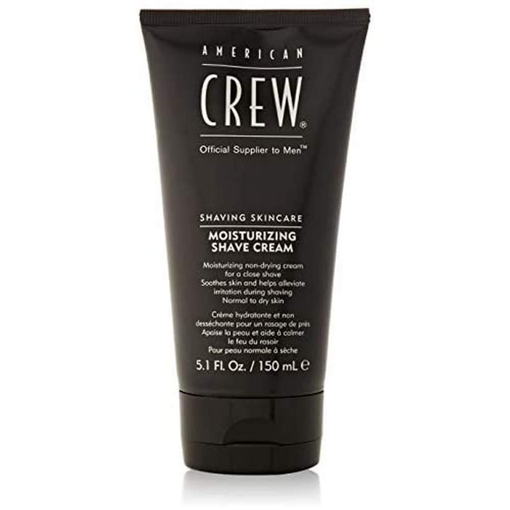 AMERICAN CREW Moisturising Shave Cream 150ml Foaming Shaving Cream with Avocado Oil & Aloe Vera Care Product with Vitamins for Dry & Sensitive Skin Prevents Irritation