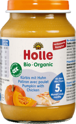 Holle baby food Menu pumpkin with chicken from the 5th month, 190 g
