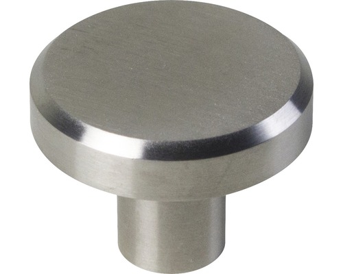 Hornbach Furniture knob brushed stainless steel ØxH 32/24 mm