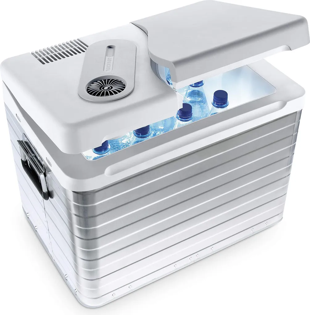 Mobicool Q40 AC/DC - Portable Electric Aluminum Cooler Box, 39 Liters, 12V and 230V for Car, Truck, Boat, Motorhome and Mains Outlet, Aluminum Housing