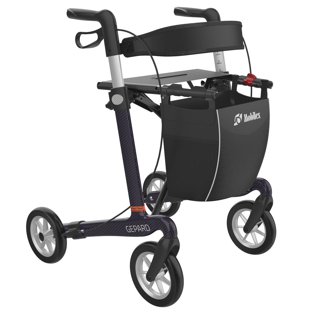 Mobilex lightweight rollator Gepard with soft wheels 1 St