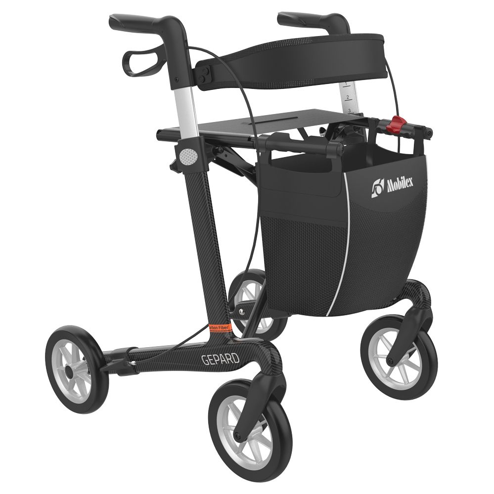 Mobilex lightweight rollator Cheetah with soft wheels