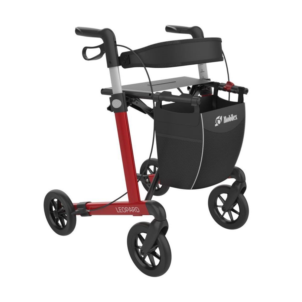 Mobilex Leopard rollator with soft wheels