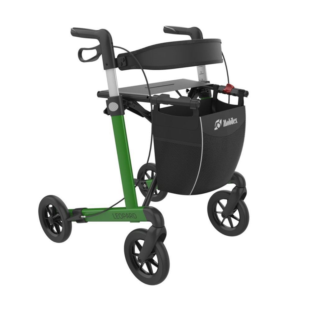 Mobilex Leopard rollator with soft wheels
