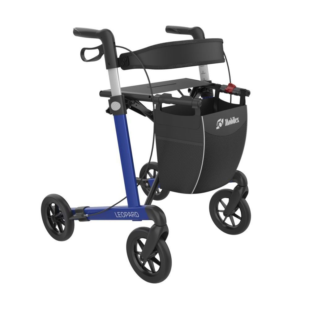 Mobilex Leopard rollator with soft wheels