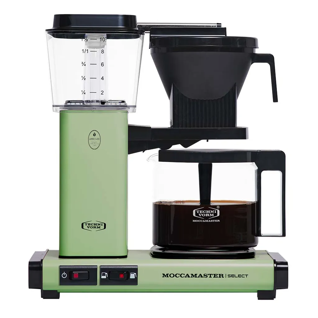 Moccamaster 53976 KBG Select, coffee machine with glass carafe, Pastel Green, 1.25L