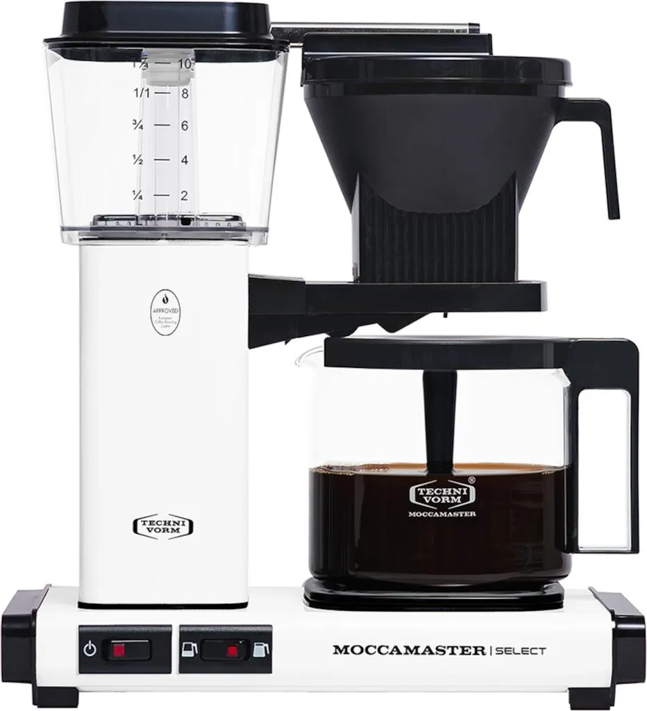 MOCCAMASTER Filter Coffee Machine KBG Select Matt White 1.25L matt white NEW