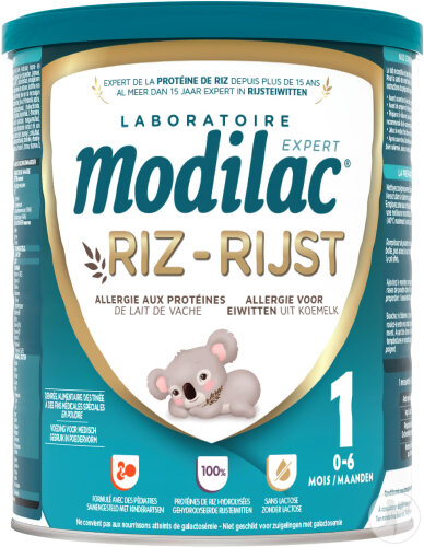 Modilac rice 1st year of life diet food in powder form 800g