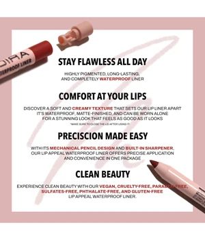 Moira Lip Appeal Waterproof Liner, Nr. 004 - Afterparty