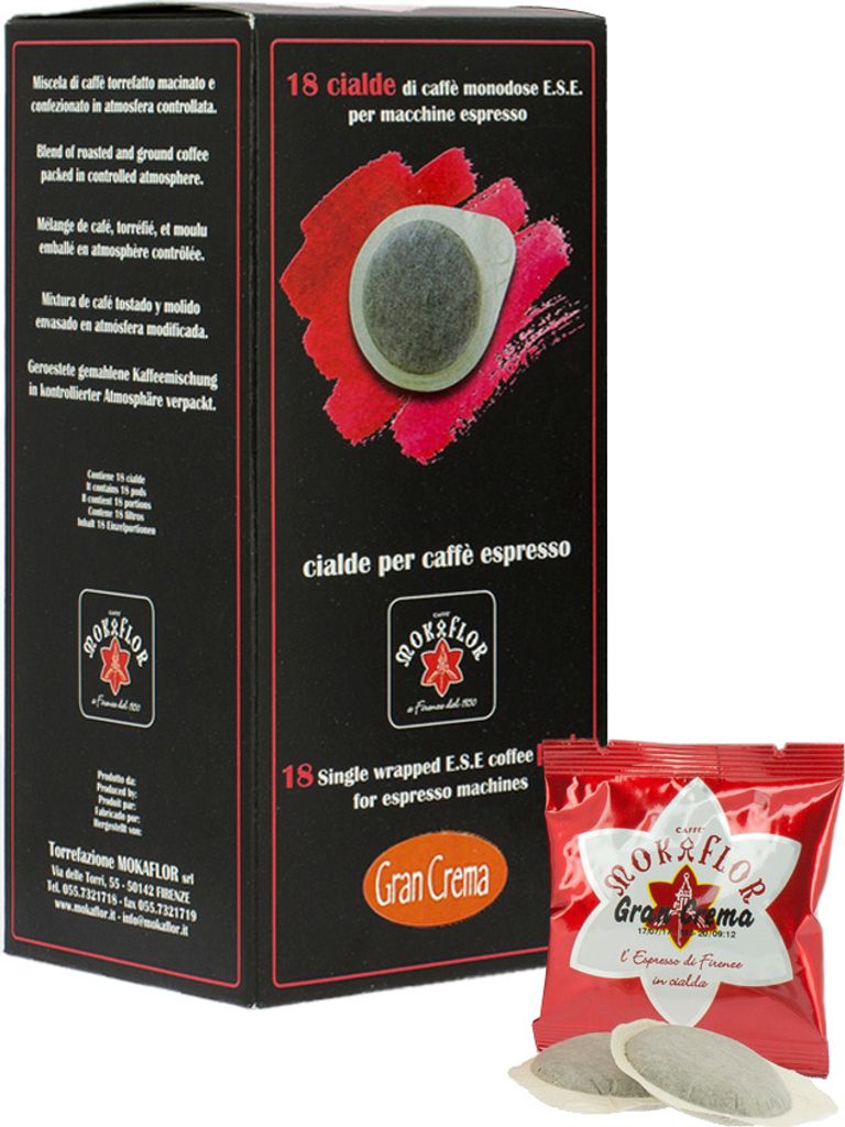 MOKAFLOR Gran Crema E.S.E. Pads | 16 pads 126g