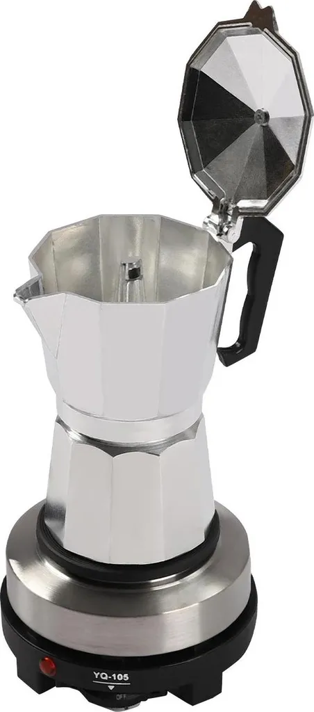 StarTech Moka pot - Electric espresso maker - 500 W - 5 settings - Adjustable temperature - Heating plate - Automatic heating - Silver