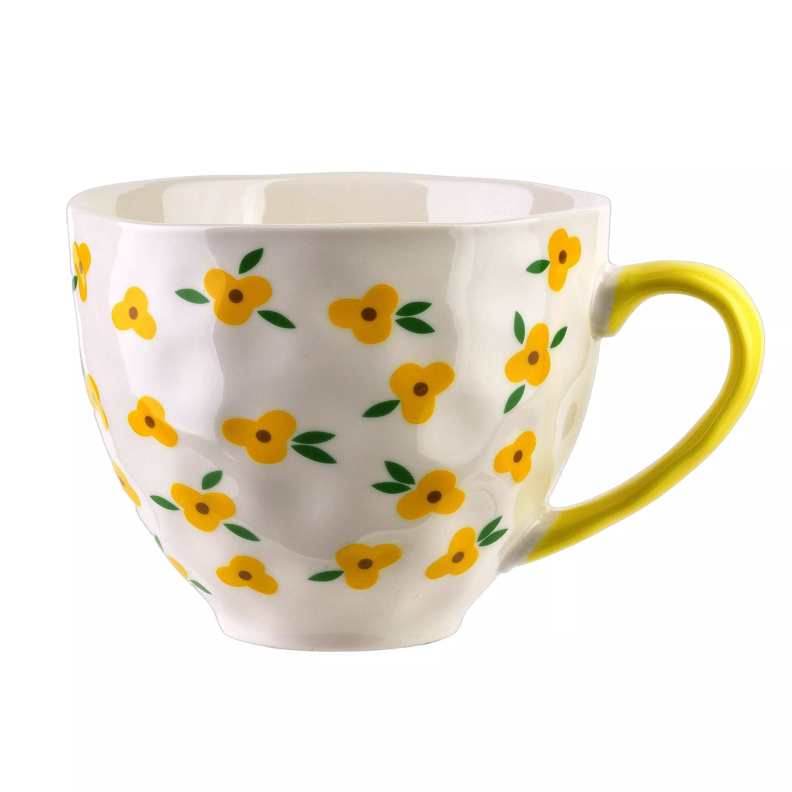 Mondex Florella Yellow Mug 11x15x9 cm Porcelain