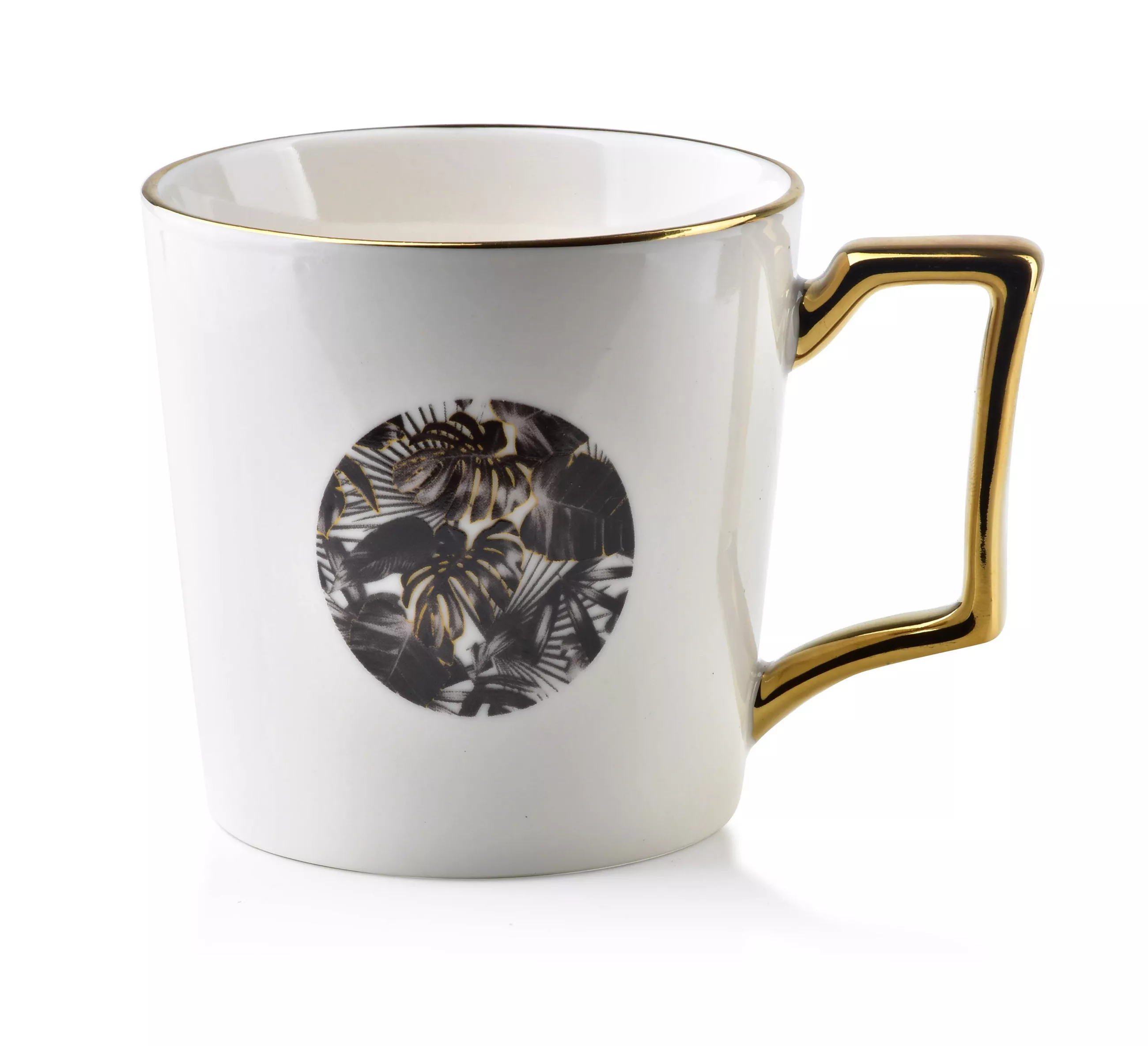 Mondex Mug Jungle White 10/12.5/10.5 cm Ceramic