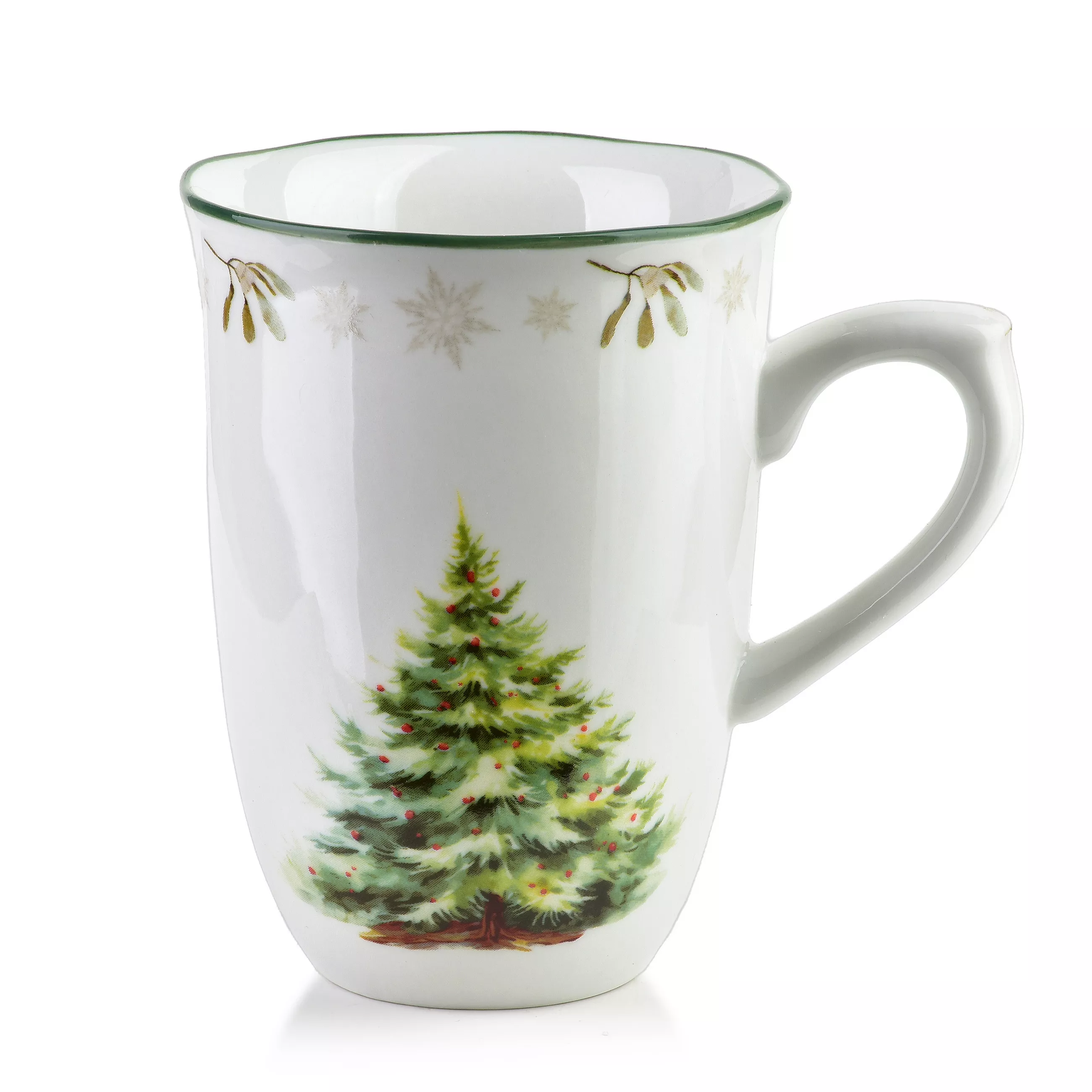 Mondex Mug Santa Lilac White 15x11x11 cm Porcelain