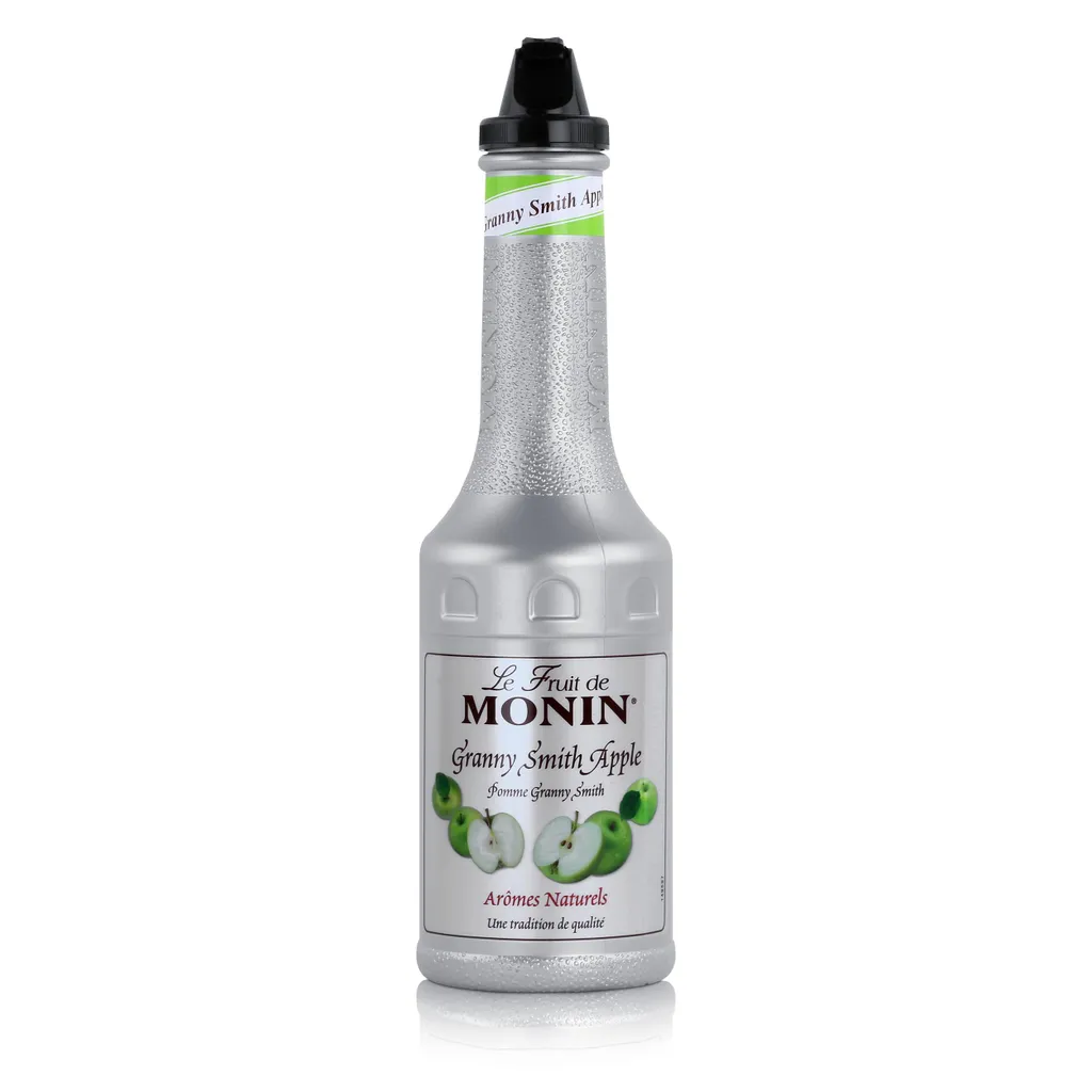 Monin Fruit Puree Mix Green Apple 1L - Cocktails Milkshakes (1 Pack)