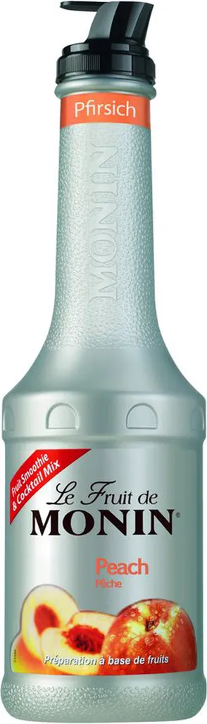 Monin Fruit Puree Mix Peach 1L for Cocktails Milkshakes (1 Pack)