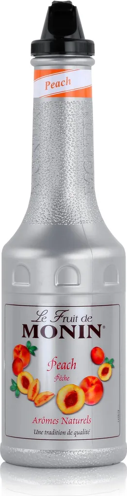 Monin Fruit Puree Mix Peach 1L for Cocktails and Milkshakes (1 Pack) 1000 ml