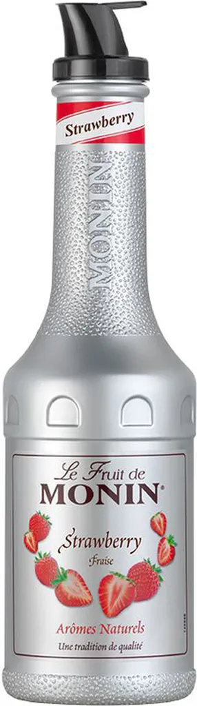 Monin Fruit Puree Mix Strawberry 1L Cocktails Milkshakes (1 Pack)