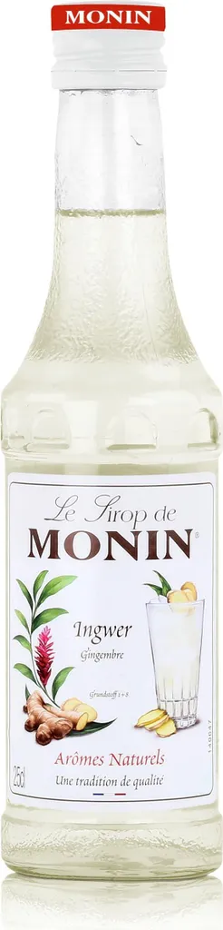 Monin Ginger Syrup 250 ml - For cocktails and coffee (1 pack)