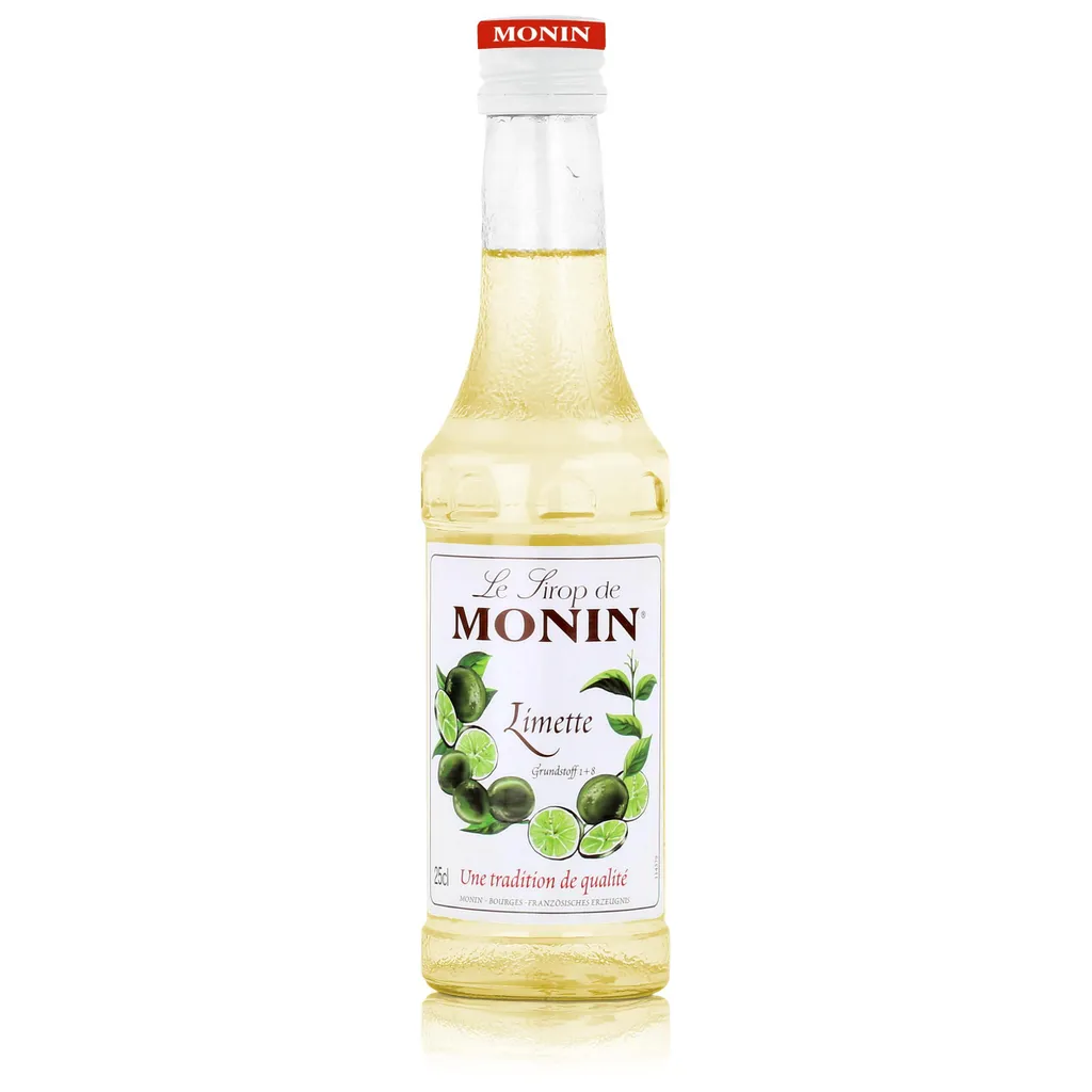 Monin Lime Syrup 250 ml - For cocktails and coffee (1 pack)