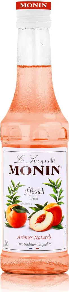 Monin Peach Syrup 250 ml - For cocktails and coffee (1 pack)