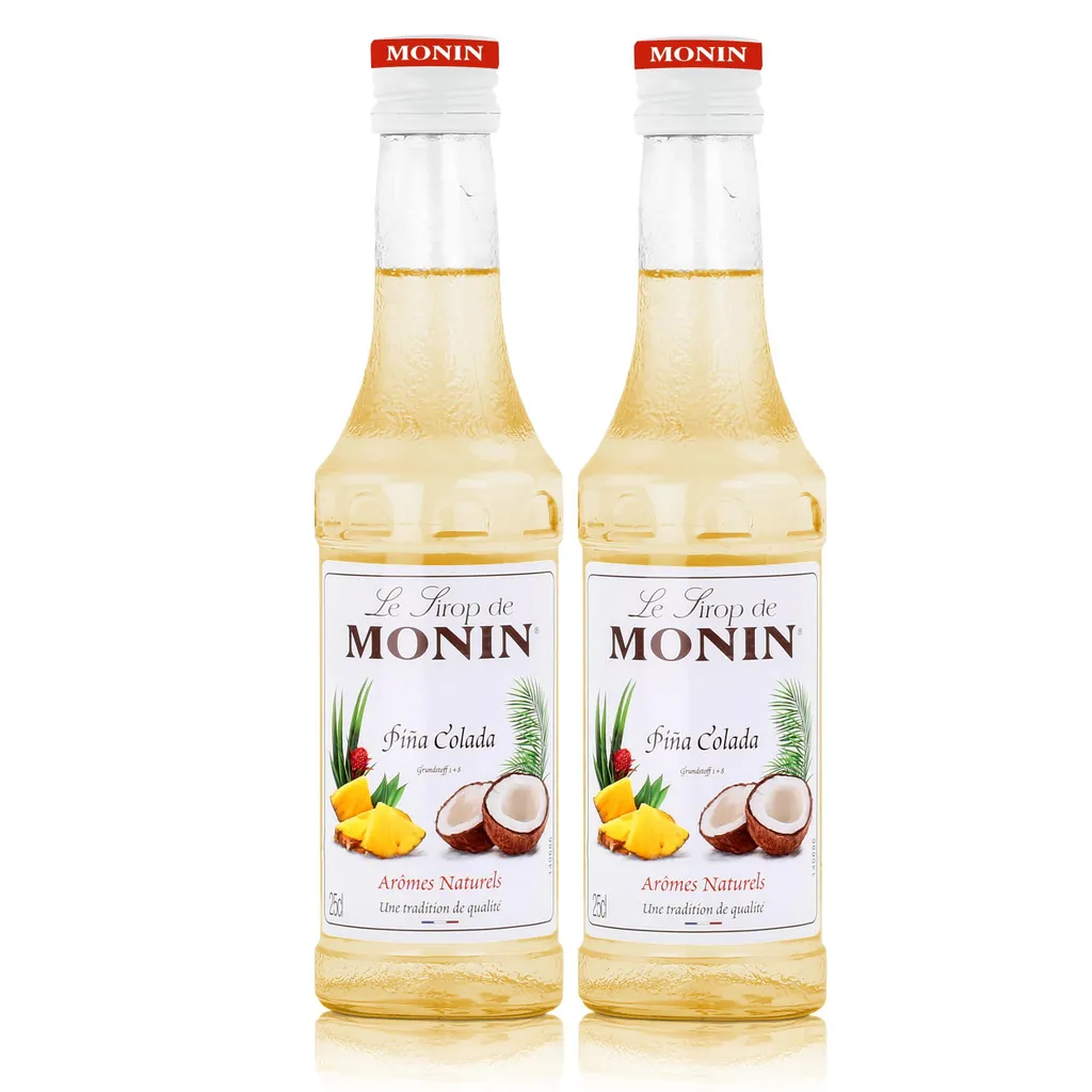 Monin Piña Colada Syrup 250 ml - For Cocktails and Coffee (2-pack)