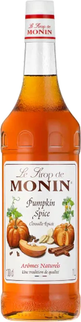 Monin Pumpkin Spice Syrup, ideal for coffee drinks, 1000ml