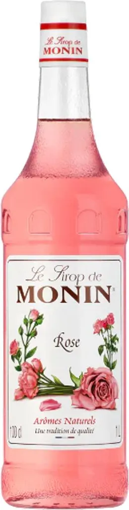 Monin Rose Syrup with natural aroma and rose scent 1000ml