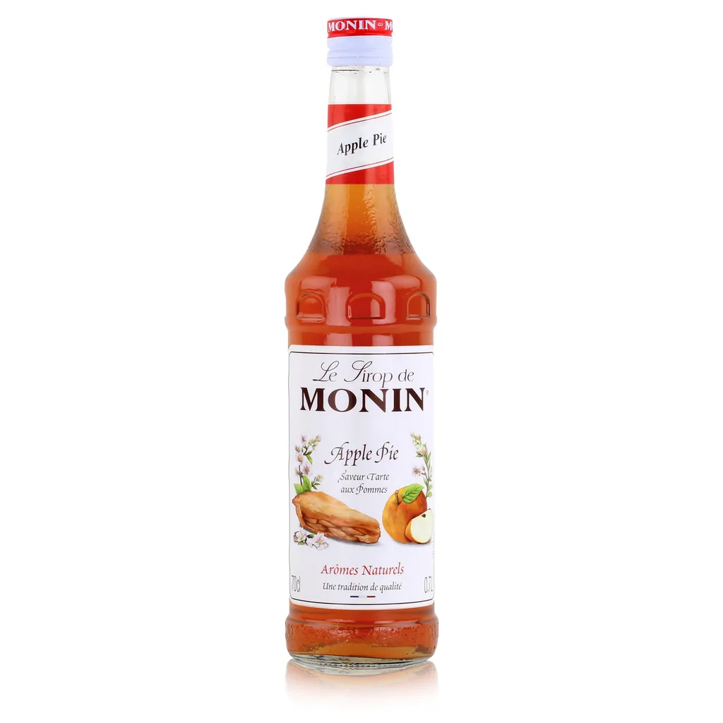 Monin Apple Pie Syrup 700ml - Cocktails Milkshakes Coffee Syrup (1 Pack)
