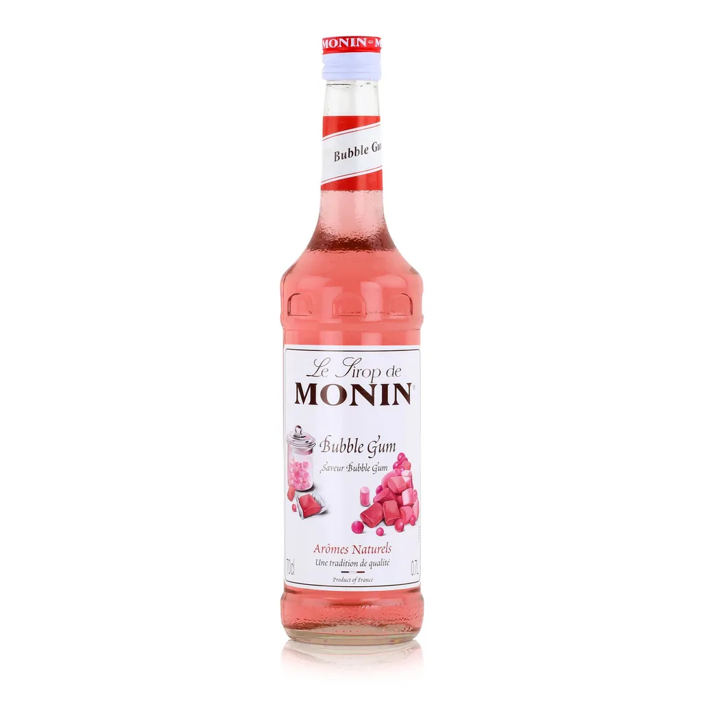 Monin Bubble Gum Syrup 700ml - Cocktails Milkshakes Coffee Syrup (1 Pack)