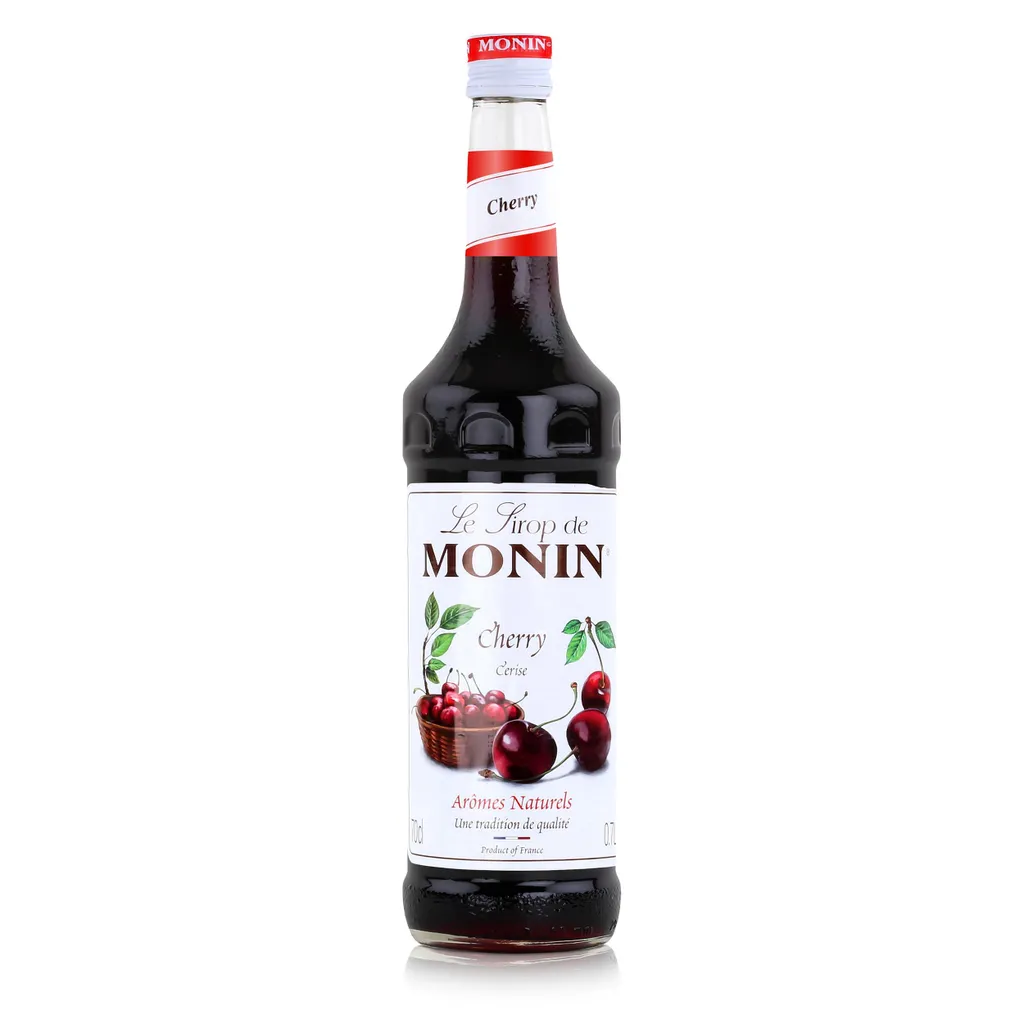 Monin Cherry Syrup 0.7L - Cocktails Milkshakes Coffee Syrup (1 Pack)