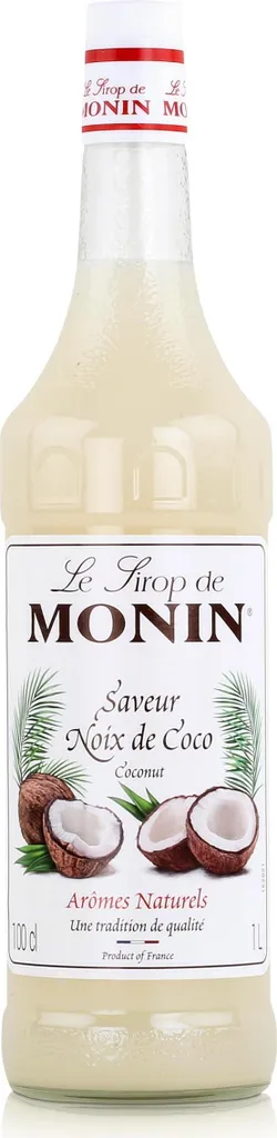 Monin Coconut Syrup 1L - Cocktails Milkshakes Coffee Syrup (1 Pack)