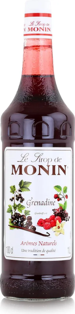 Monin Grenadine Syrup 1 Liter - Cocktails, Milkshakes, Coffee Syrup (1 Pack) 1000 ml