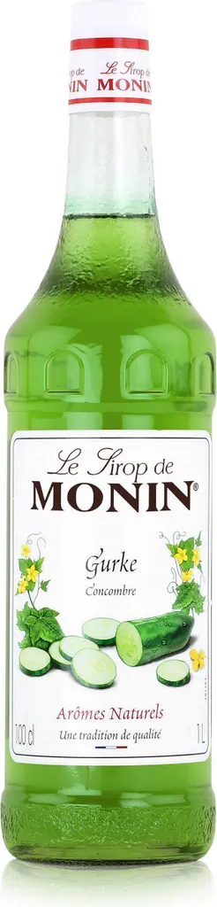 Monin Cucumber Syrup 1L - Cocktails Milkshakes Coffee Syrup (1 Pack)